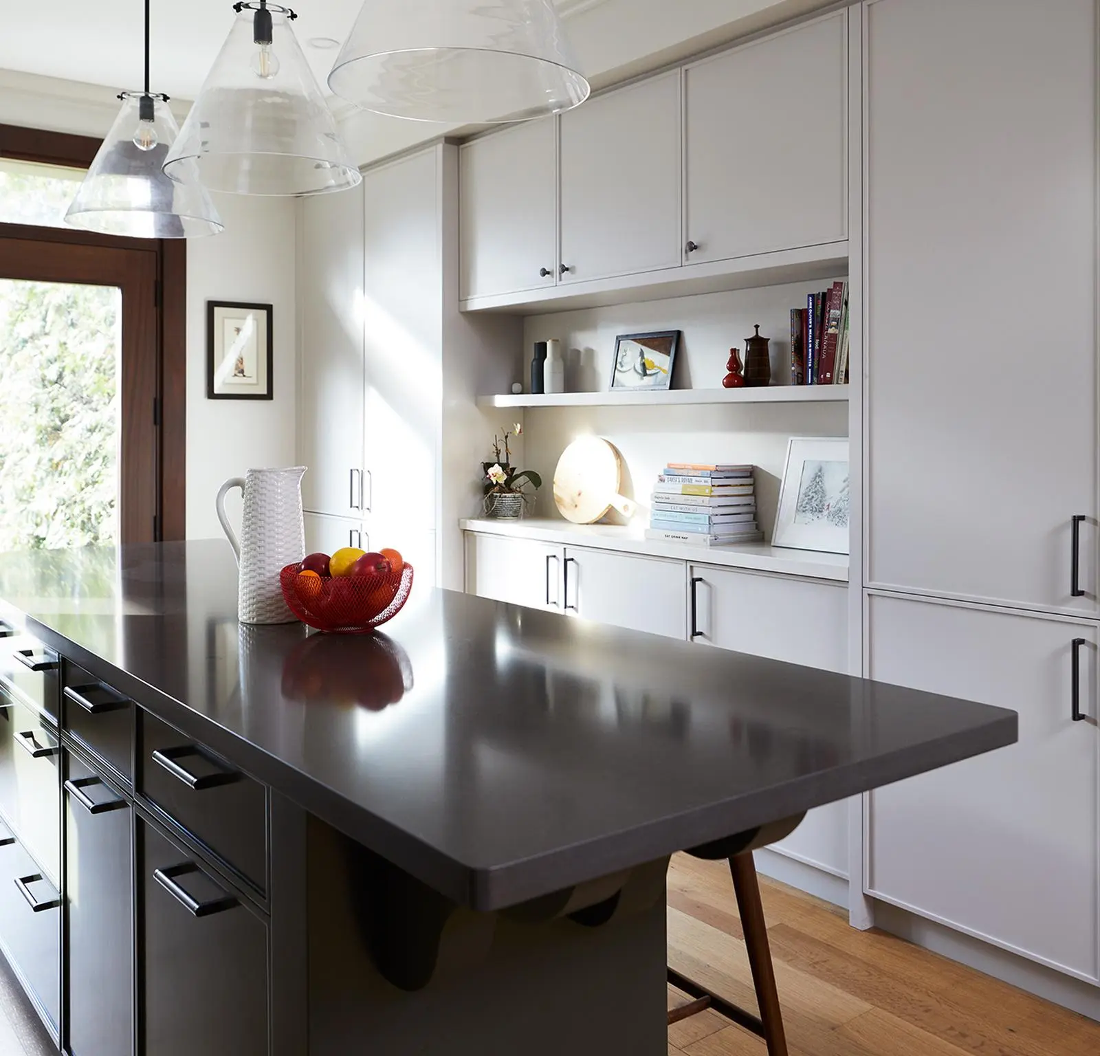 Renovated kitchen after reconstruction and restoration